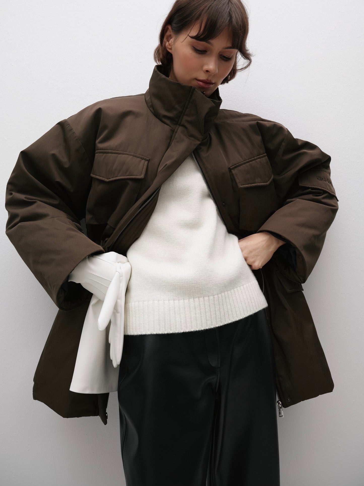 Утеплена куртка-парка хакі