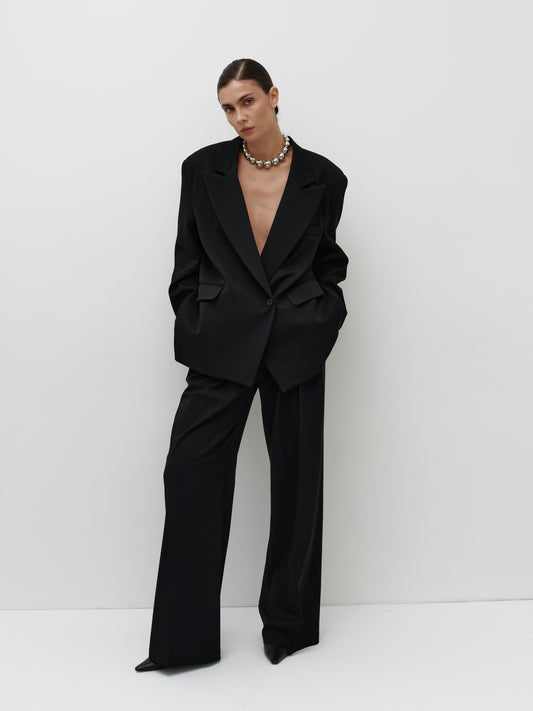 Black palazzo trousers 