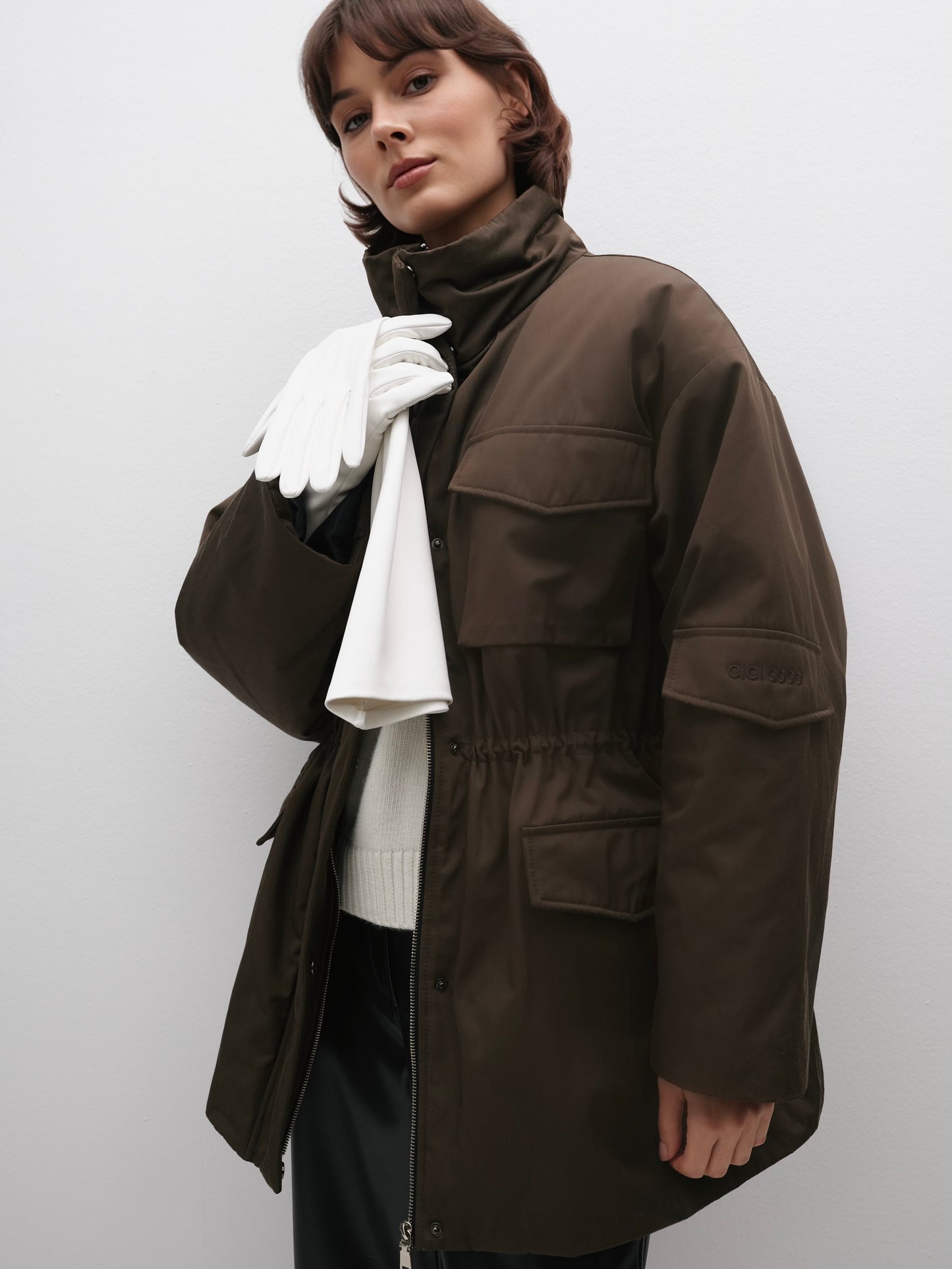 Утеплена куртка-парка хакі