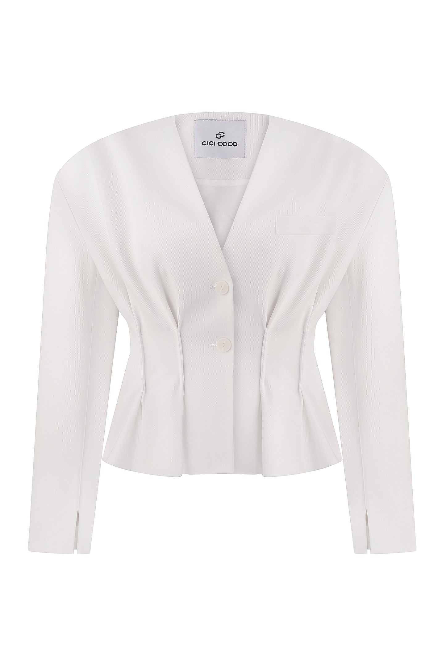 Short waist-length milk jacket