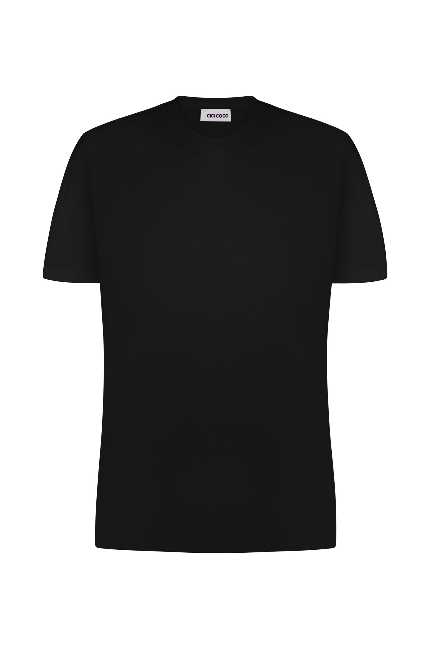 Black fitted T-shirt