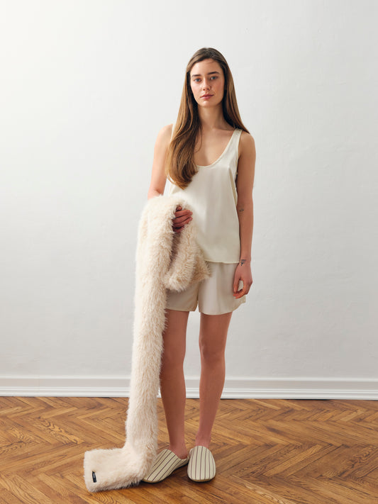 Шорти сатин молочні