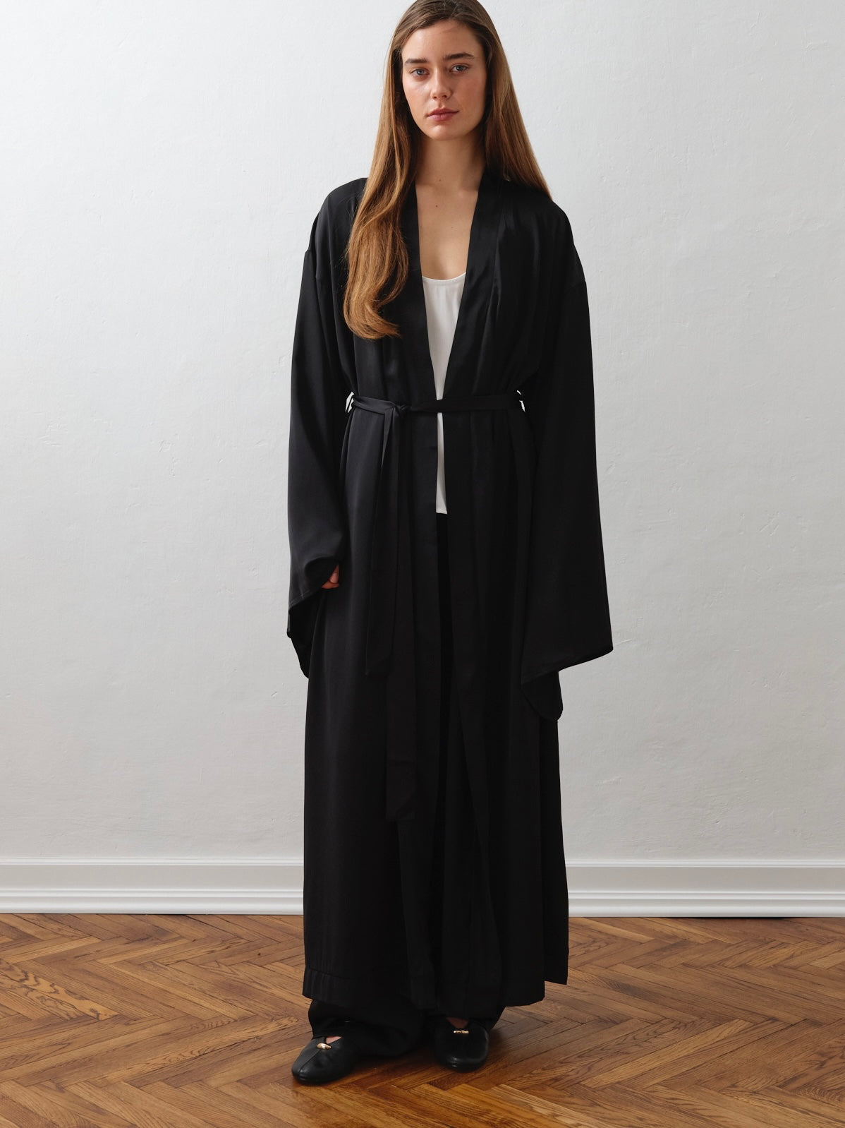 Халат сатиновий чорний