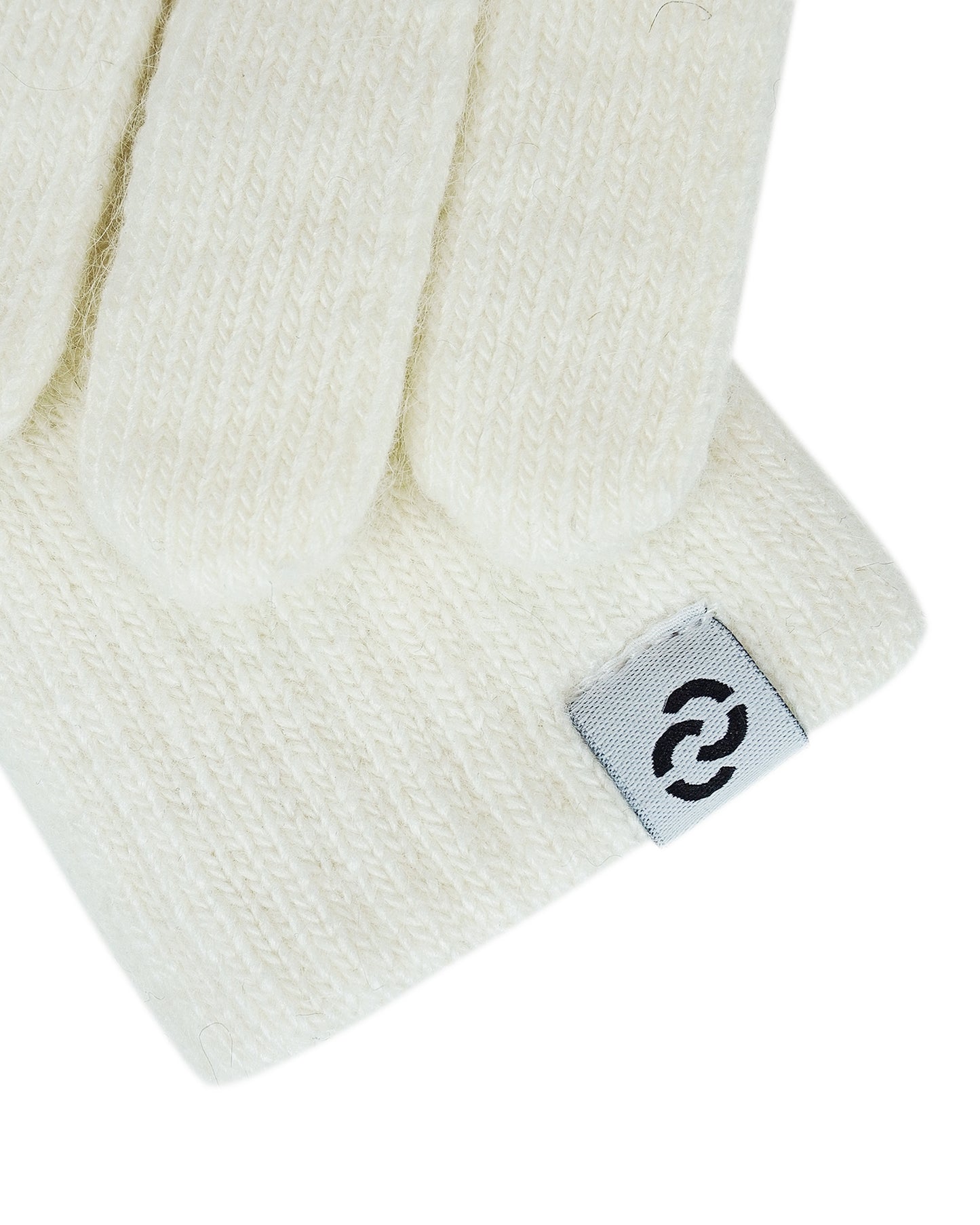 Рукавиці в'язані молочні