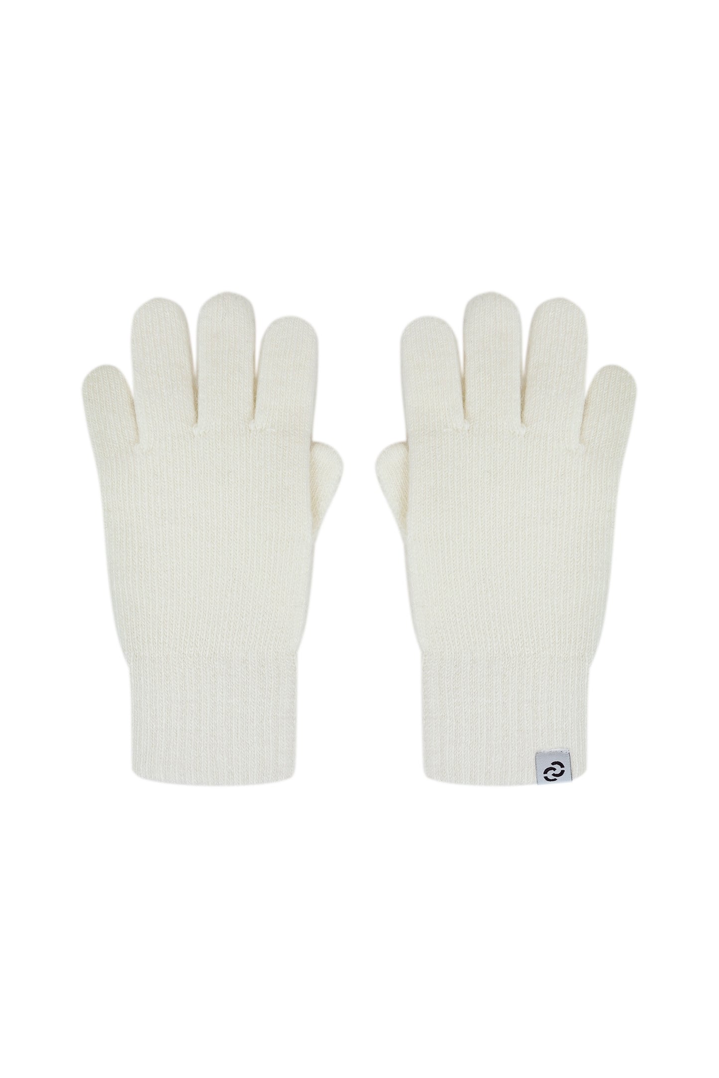 Рукавиці в'язані молочні