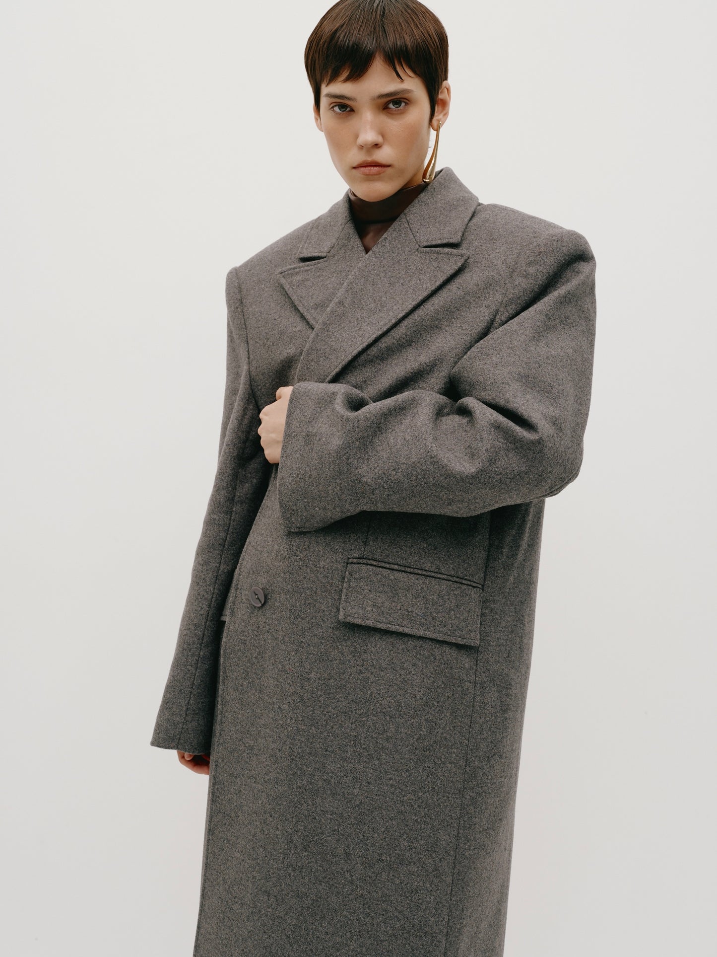 Gray wool coat (limited edition)