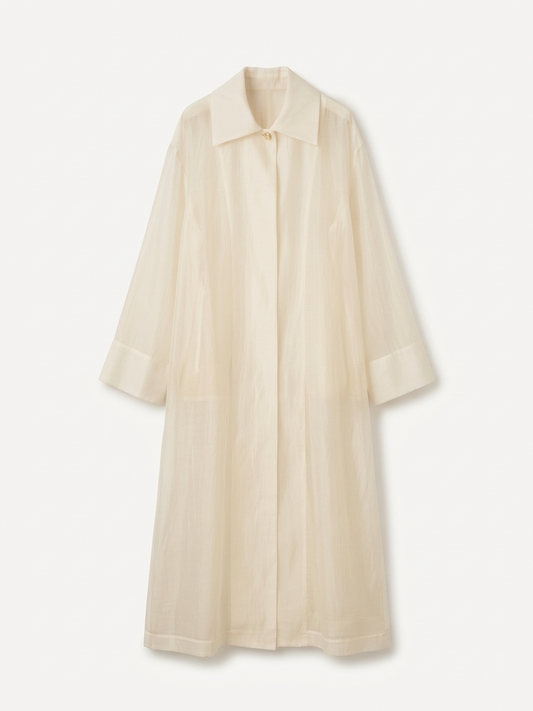 Тренч напівпрозорий шампань