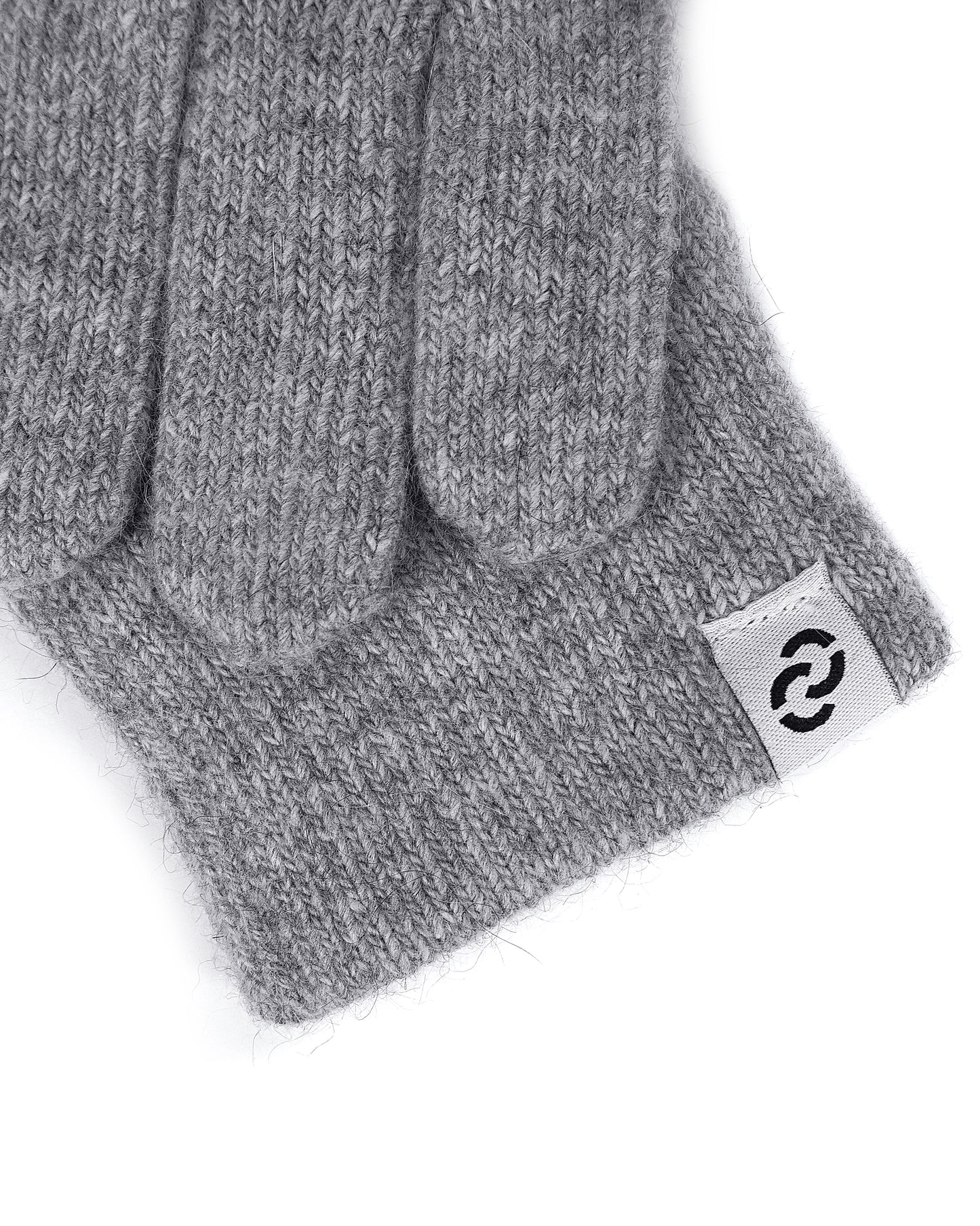 Рукавиці в'язані сірі