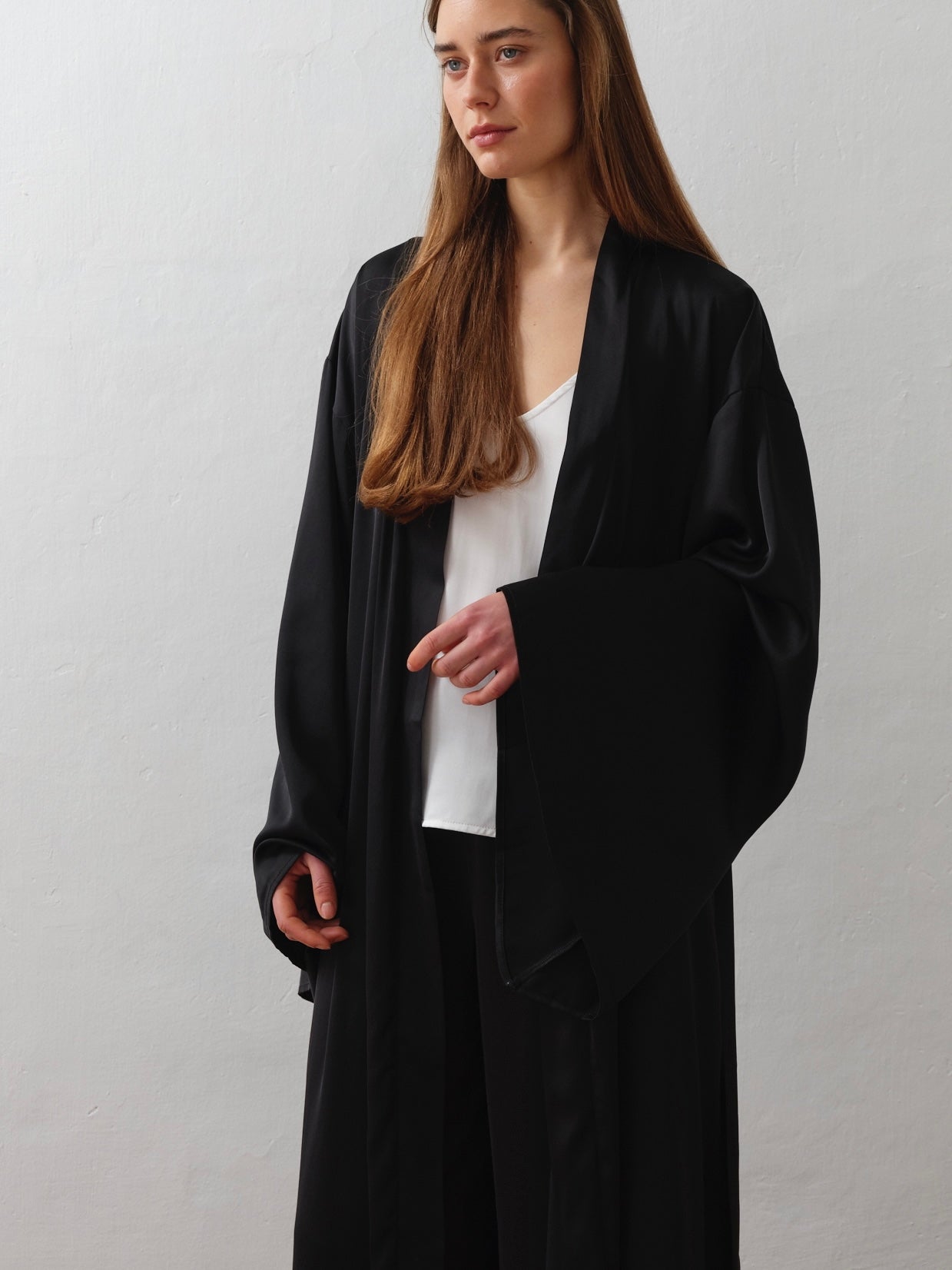 Халат сатиновий чорний