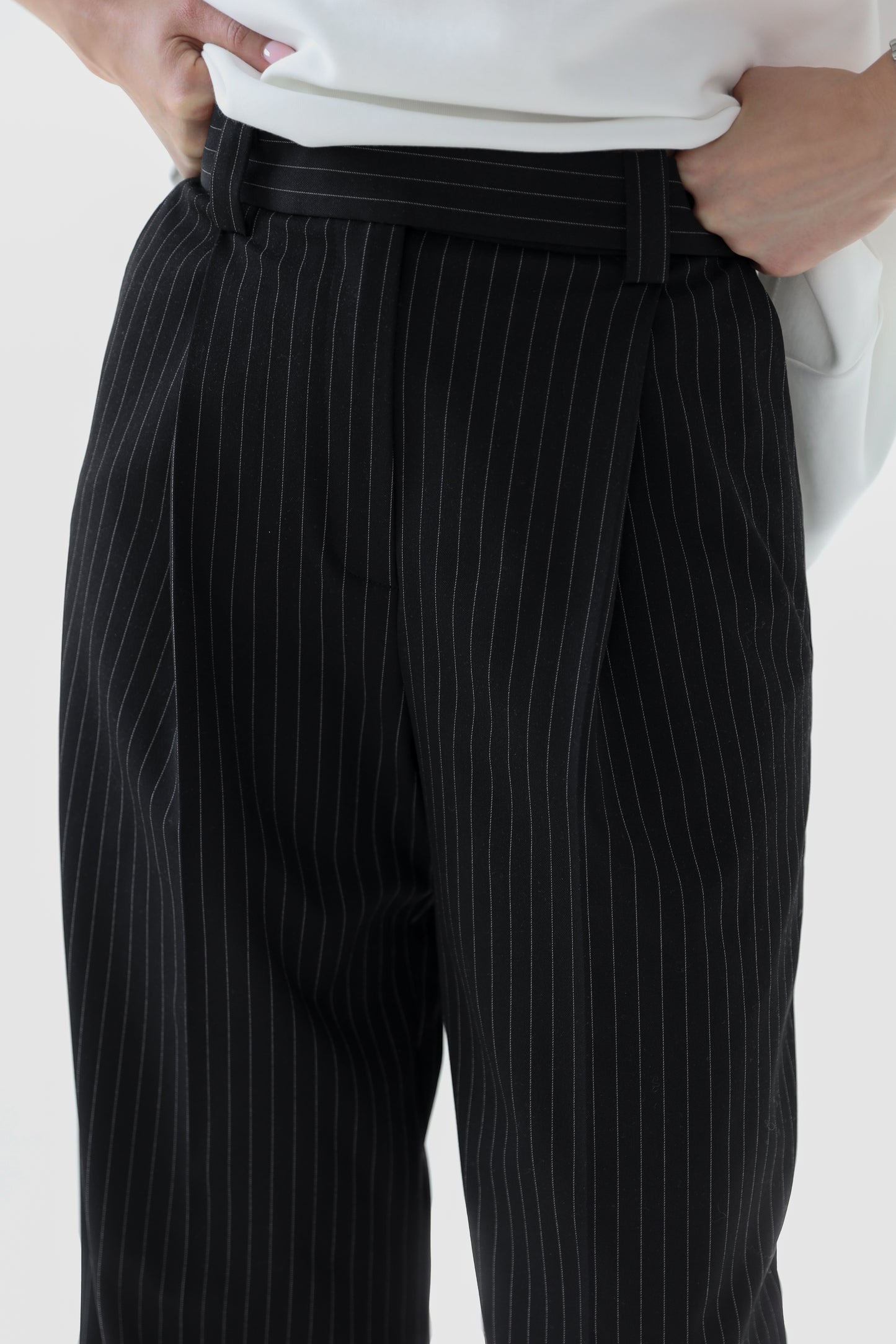 Black striped palazzo pants (limited edition)