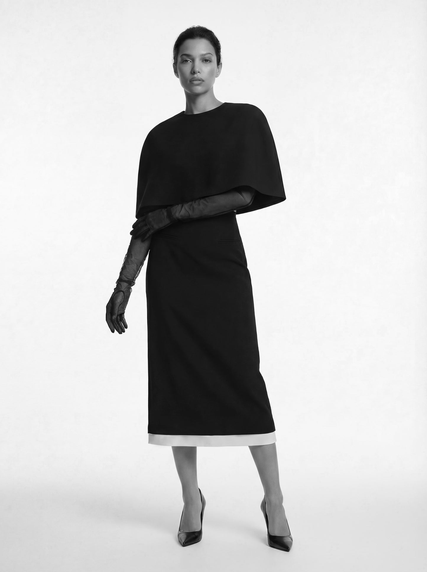 Спідниця максі з контрастною підкладкою