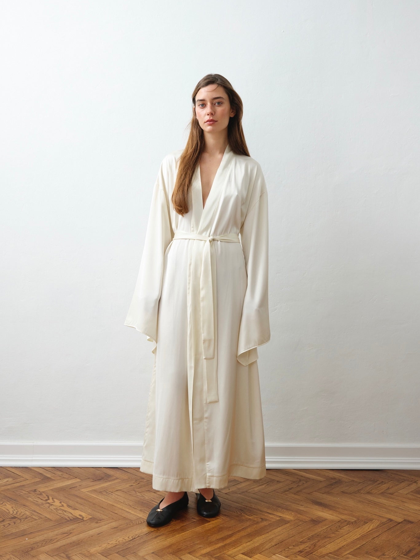 Халат сатиновий молочний