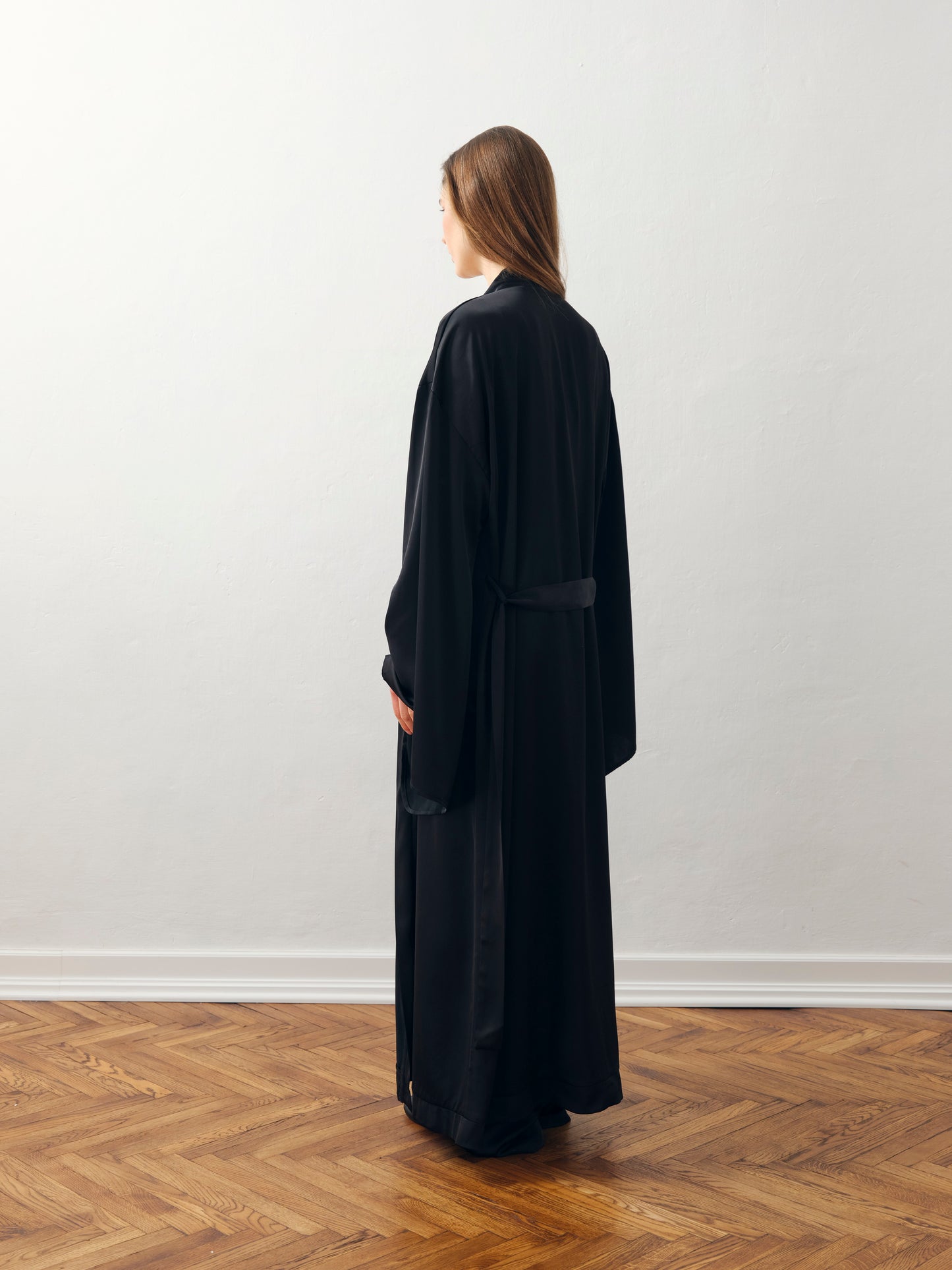 Халат сатиновий чорний