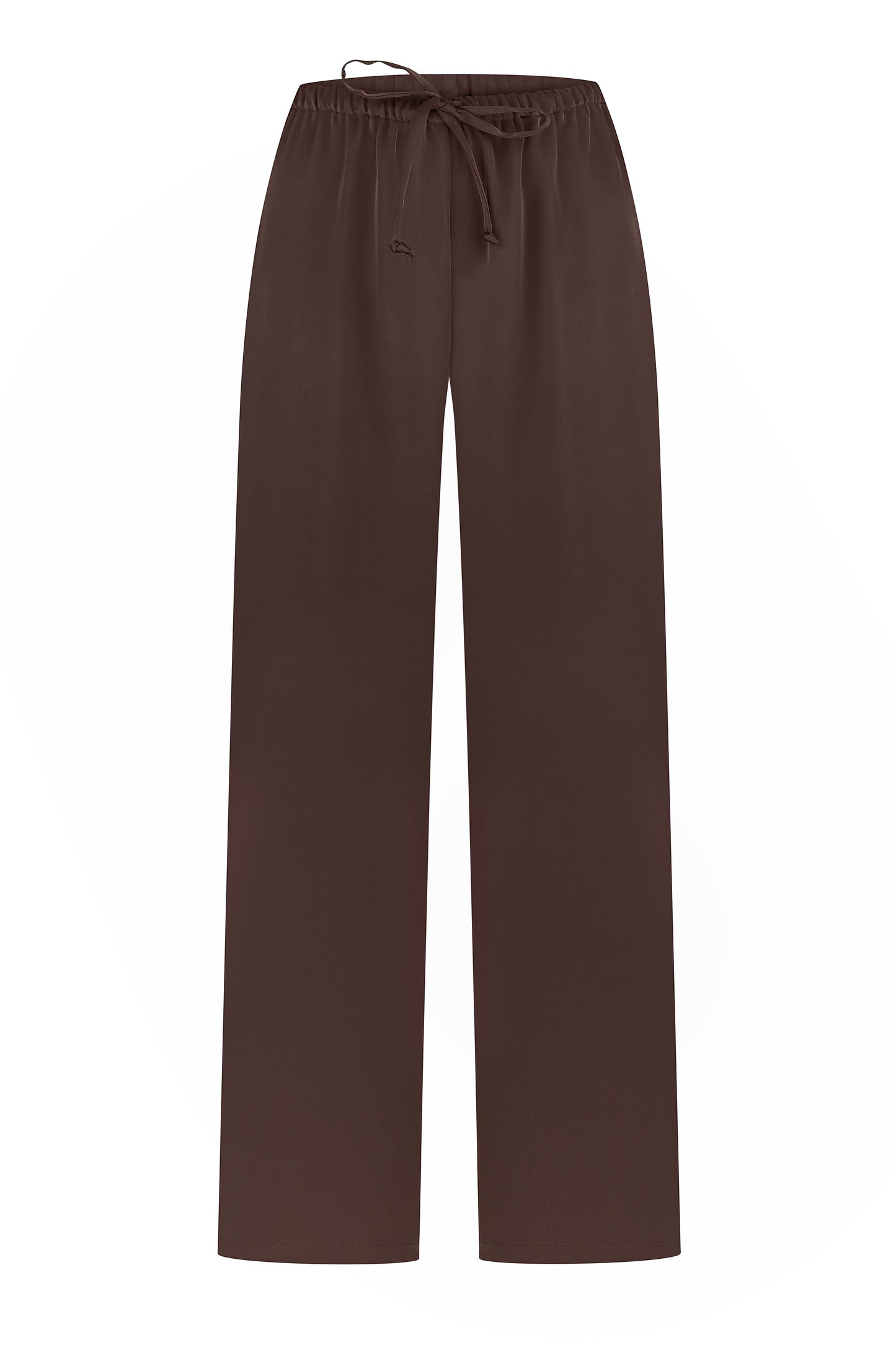 Brown satin trousers 