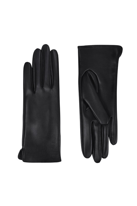 Рукавиці чорні з еко-шкіри