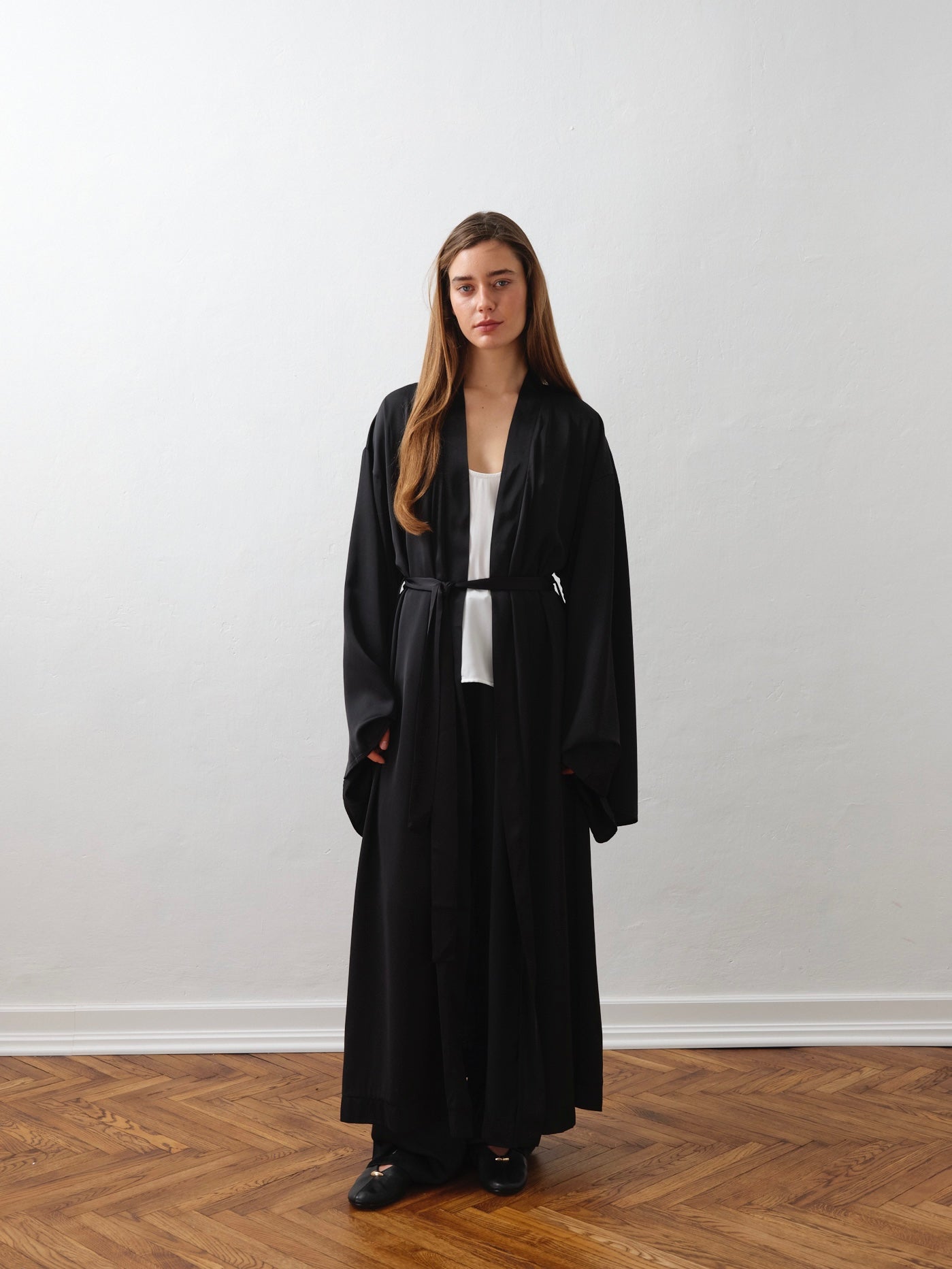 Халат сатиновий чорний