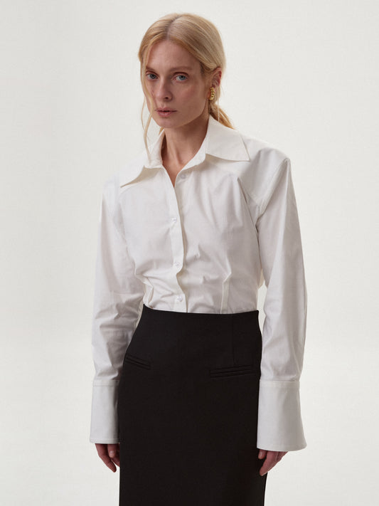 Сорочка молочна з акцентом на талію