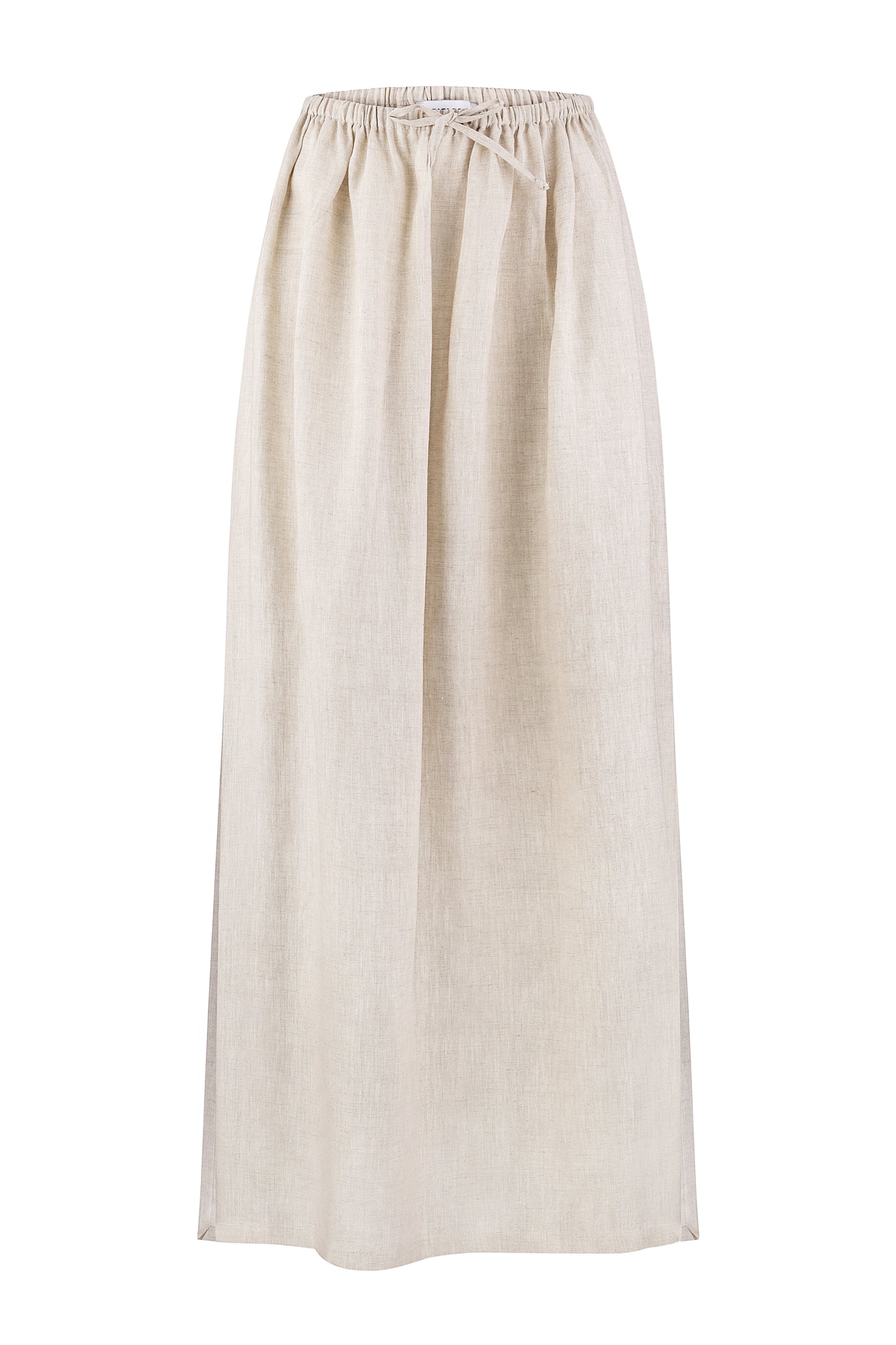 Beige linen maxi skirt