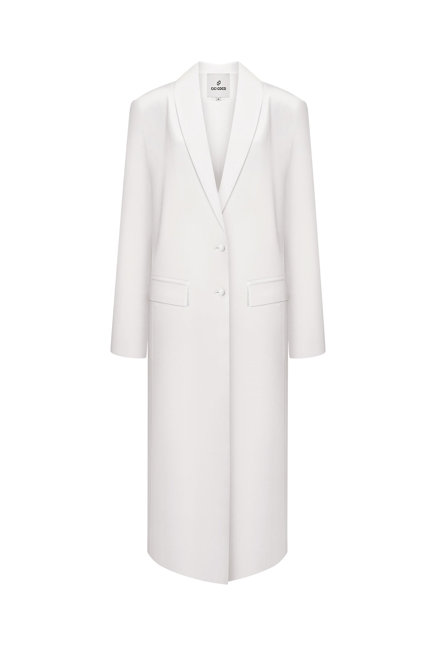 Сатиновий молочний жакет у максі довжині