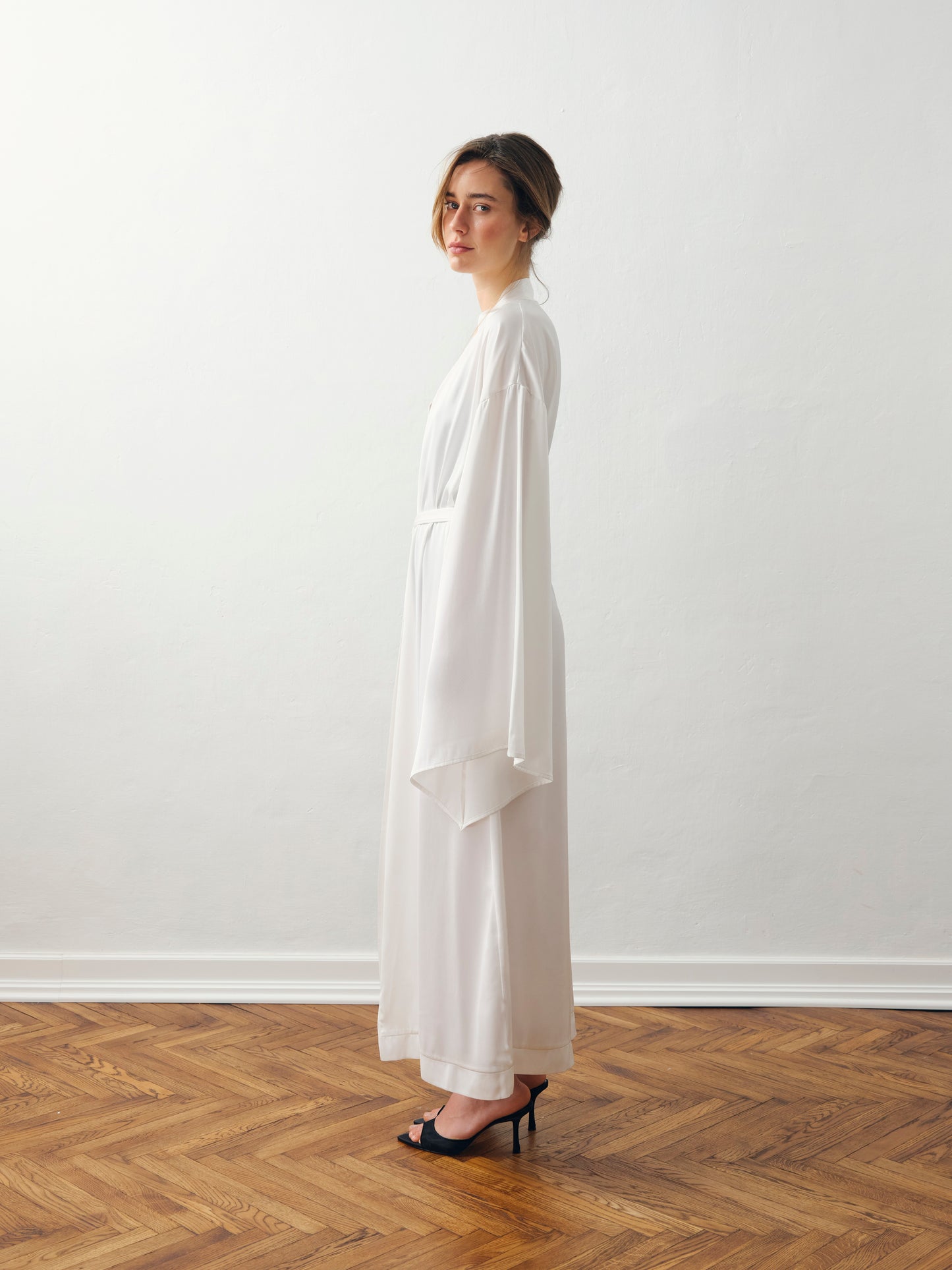 Халат сатиновий білий