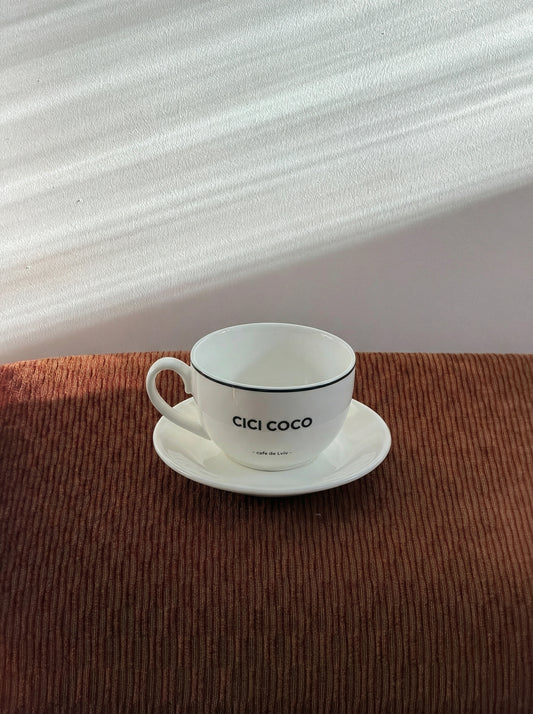 Чашка з блюдцем CICI COCO Cafe 250 мл