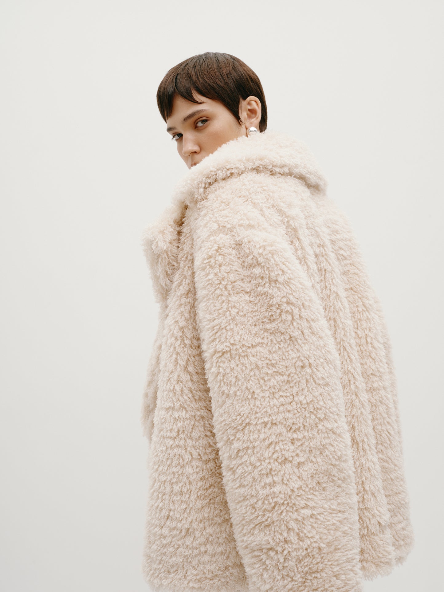 Milk fur coat