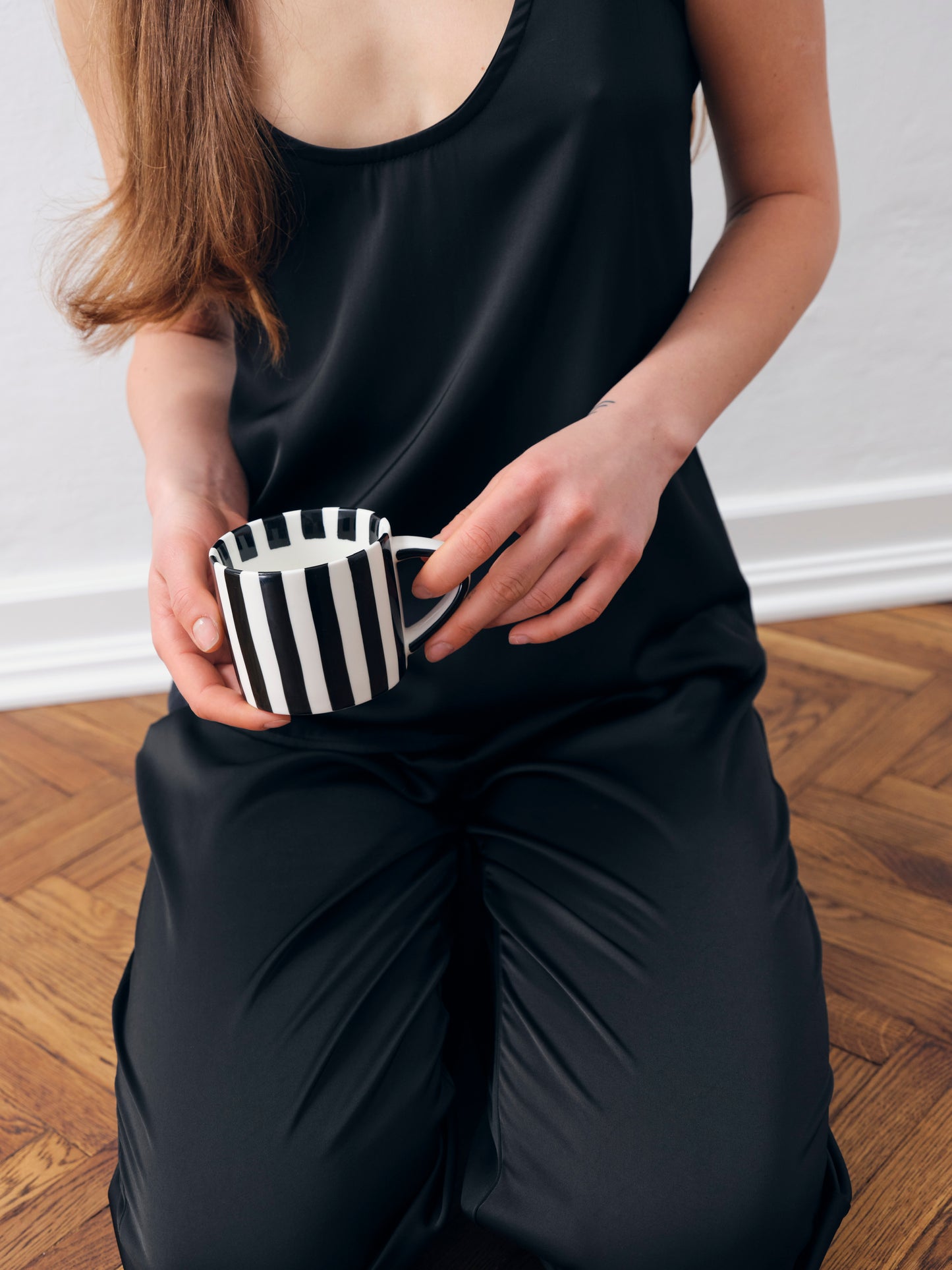 Чашка з блюдцем в смужку CICI COCO HOME