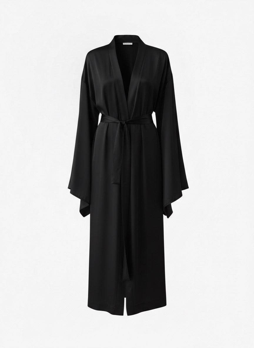 Халат сатиновий чорний