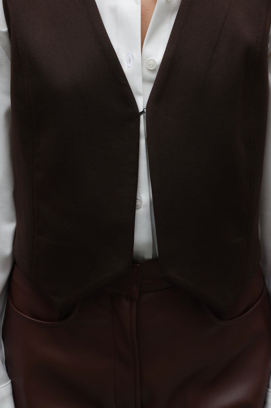 Brown trouser vest