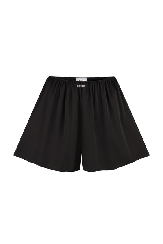 Шорти сатин чорні