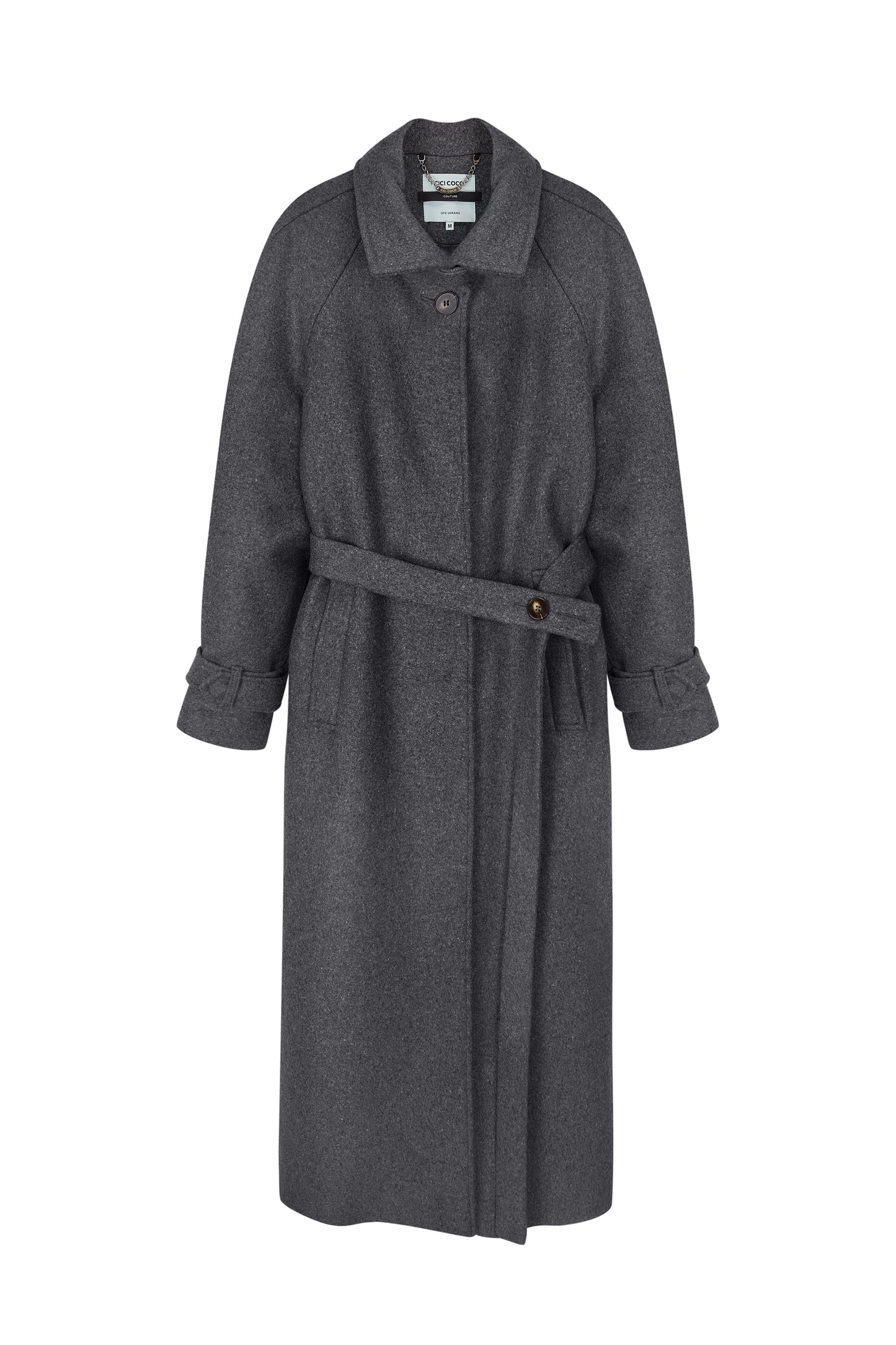 Пальто сіре утеплене COUTURE