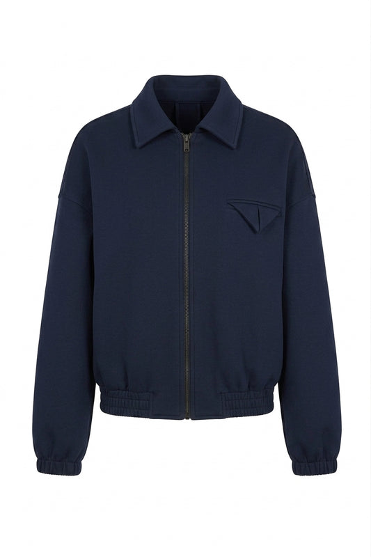 Blue trouser bomber