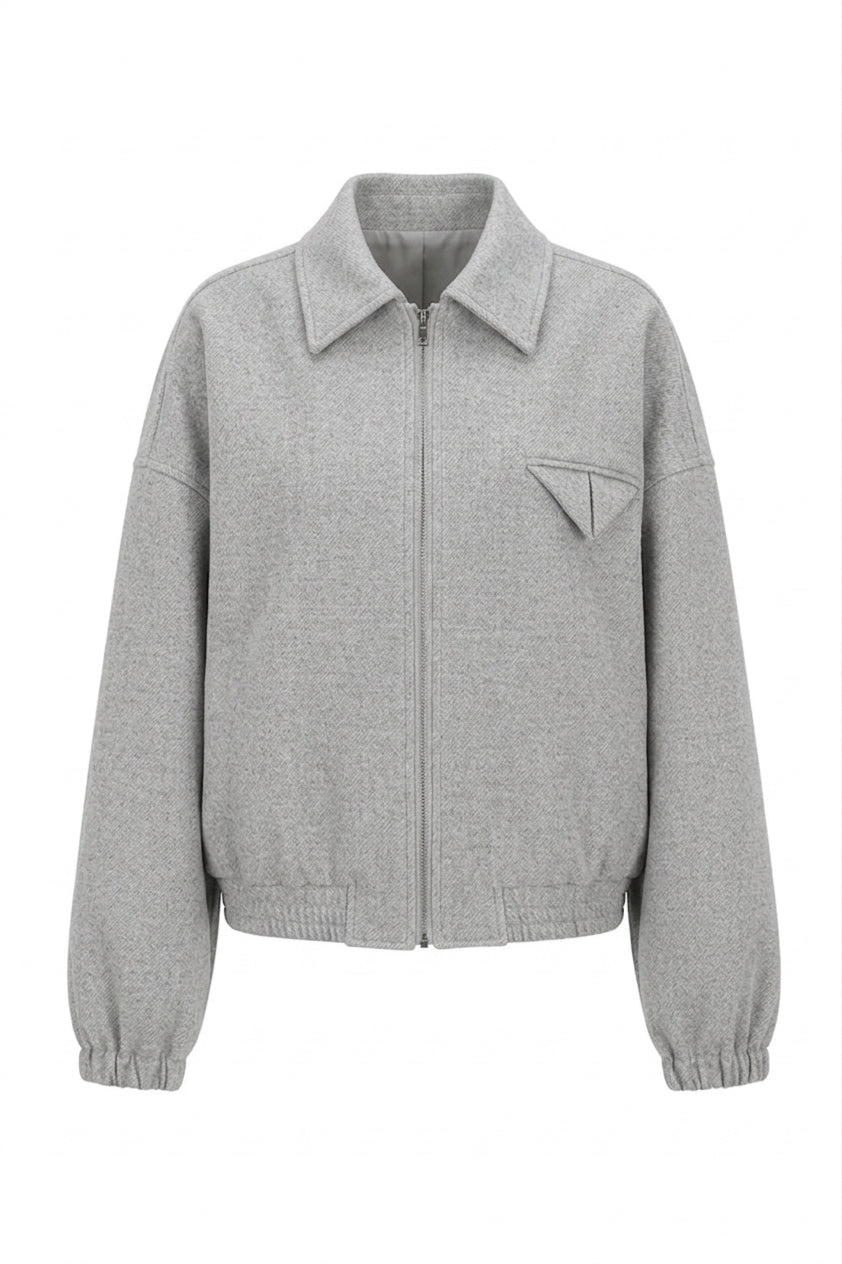 Grey bomber jacket