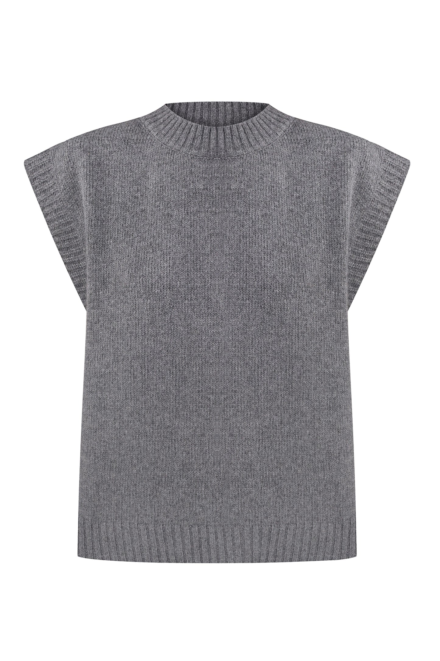 Knit vest in grey