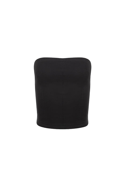 Black bandeau corset